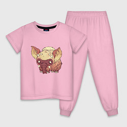 Пижама хлопковая детская Dont Starve, цвет: светло-розовый