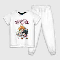 Пижама хлопковая детская The Promised Neverland Z, цвет: белый
