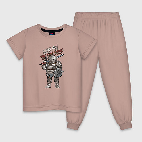 Детская пижама Dark Souls - Siegward / Пыльно-розовый – фото 1