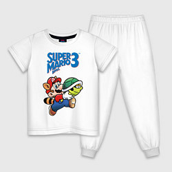 Пижама хлопковая детская Smb3, цвет: белый