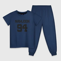 Пижама хлопковая детская BTS - Namjoon RM 94, цвет: тёмно-синий
