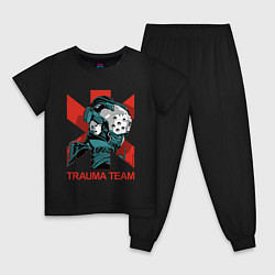 Пижама хлопковая детская TRAUMA TEAM Cyberpunk 2077, цвет: черный