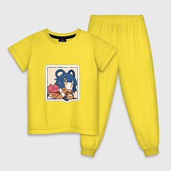 Пижама хлопковая детская Сян Лин, цвет: желтый