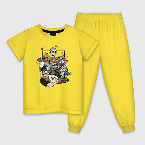 Детская пижама Иркутские супергерои / Желтый – фото 1