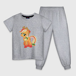 Пижама хлопковая детская My Little Pony - AppleJack, цвет: меланж