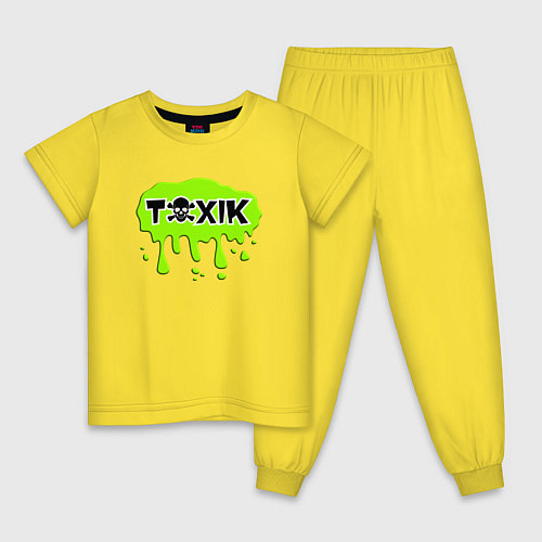 Детская пижама Токсик toxik / Желтый – фото 1