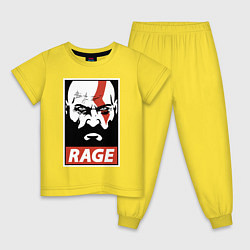 Пижама хлопковая детская RAGE GOW, цвет: желтый
