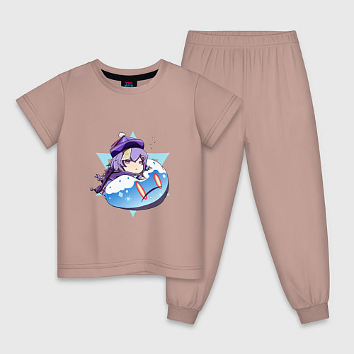 Детская пижама Ци Ци и ручной слайм / Пыльно-розовый – фото 1