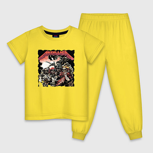 Детская пижама METALLICA HARD ROCK / Желтый – фото 1