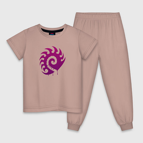 Детская пижама Zerg logo Purple / Пыльно-розовый – фото 1