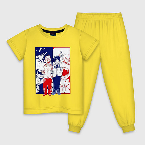 Детская пижама Мидория и Бакуго фанфик / Желтый – фото 1