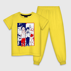 Пижама хлопковая детская Мидория и Бакуго фанфик, цвет: желтый