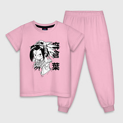 Пижама хлопковая детская Asakura Shaman, цвет: светло-розовый