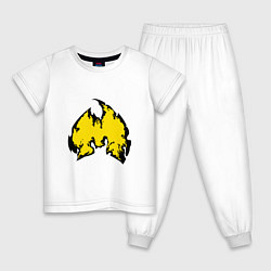 Пижама хлопковая детская Method Man, цвет: белый