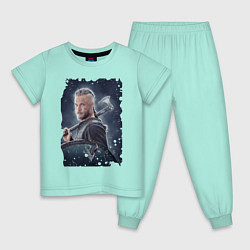 Пижама хлопковая детская Рагнар, цвет: мятный
