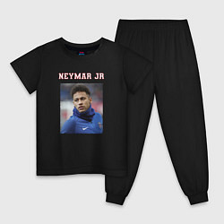 Пижама хлопковая детская Неймар Neymar, цвет: черный