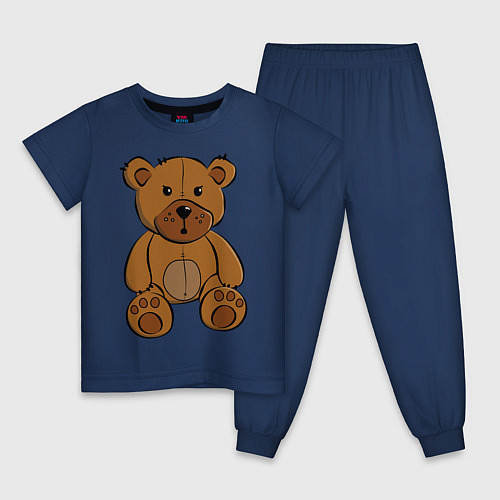 Детская пижама Плюшевый медведь / Тёмно-синий – фото 1
