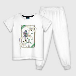 Пижама хлопковая детская Венти и Сессилии, цвет: белый
