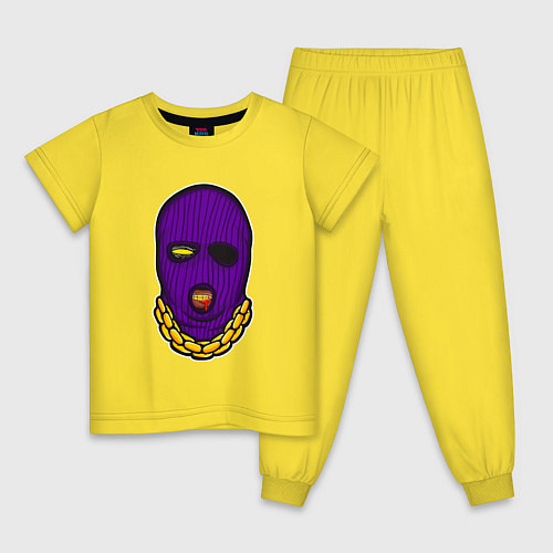 Детская пижама DaBaby Purple Mask / Желтый – фото 1