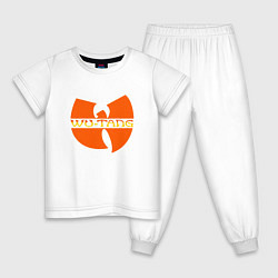 Пижама хлопковая детская Wu-Tang Orange, цвет: белый