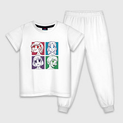 Пижама хлопковая детская Женское настроение в аниме, цвет: белый