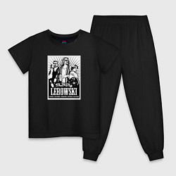 Пижама хлопковая детская The Big Lebowski poster, цвет: черный