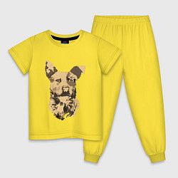 Пижама хлопковая детская FC5: Бумер, цвет: желтый