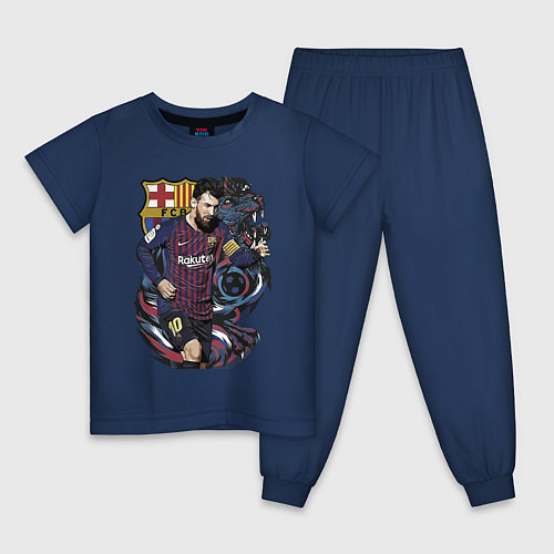 Детская пижама Messi Barcelona Argentina Striker / Тёмно-синий – фото 1