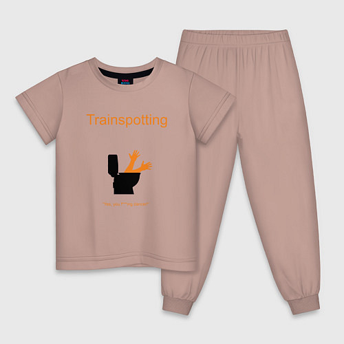 Детская пижама Trainspotting Style / Пыльно-розовый – фото 1