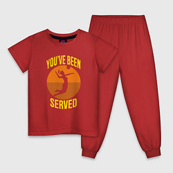 Пижама хлопковая детская Been Served, цвет: красный