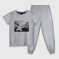 Пижама хлопковая детская Simpsons x Nirvana, цвет: меланж