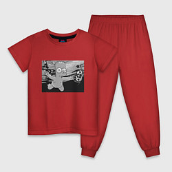 Пижама хлопковая детская Simpsons x Nirvana, цвет: красный