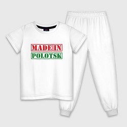 Пижама хлопковая детская Полоцк - Беларусь, цвет: белый