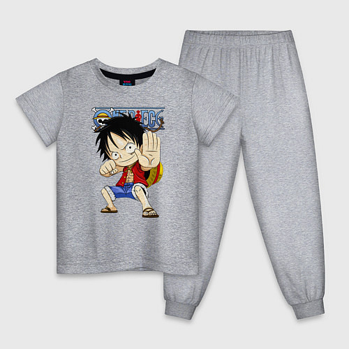 Детская пижама Манки Д Луффи One Piece / Меланж – фото 1