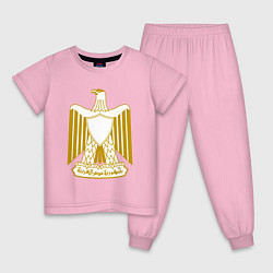 Пижама хлопковая детская Египет Египетский герб, цвет: светло-розовый