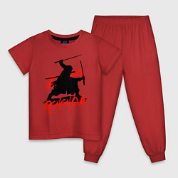 Пижама хлопковая детская Ророноа Зоро One Piece, цвет: красный