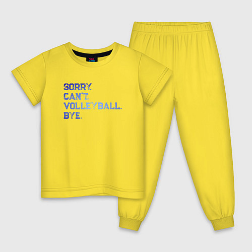 Детская пижама Volleyball / Желтый – фото 1