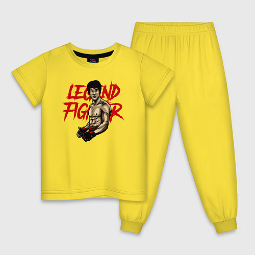 Детская пижама Легендарный боец / Желтый – фото 1