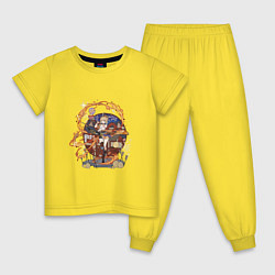 Пижама хлопковая детская Феервичная Ёимия, цвет: желтый