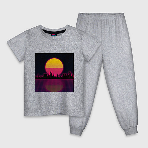 Детская пижама Neon City / Меланж – фото 1
