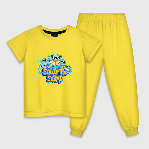 Детская пижама Отряд Сквиртлов / Желтый – фото 1