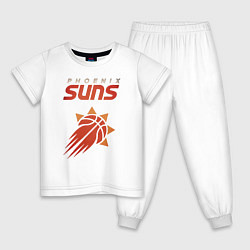 Пижама хлопковая детская Phoenix Suns, цвет: белый