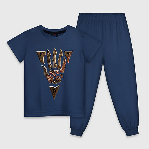Детская пижама Символ Морровинда / Тёмно-синий – фото 1