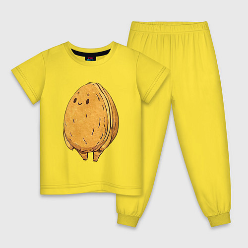 Детская пижама Грецкий орех / Желтый – фото 1