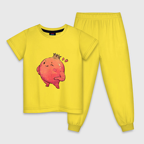 Детская пижама Гранат / Желтый – фото 1
