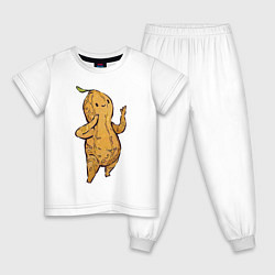 Пижама хлопковая детская Арахис, цвет: белый