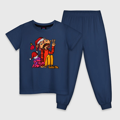 Детская пижама Свомли и Дрейк / Тёмно-синий – фото 1
