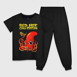 Пижама хлопковая детская RED HOT CHILI PEPPERS, цвет: черный