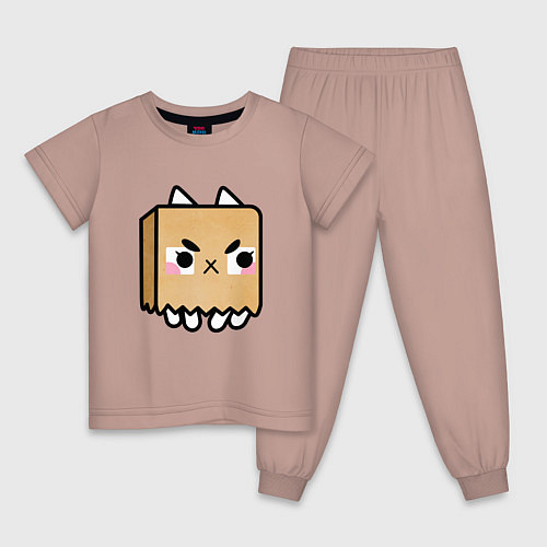 Детская пижама Toca Cat Box / Пыльно-розовый – фото 1