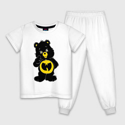 Пижама хлопковая детская Wu-Tang Bear, цвет: белый